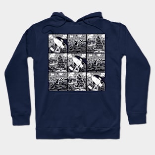 Orca Encounter 2- Digital Block Print Hoodie